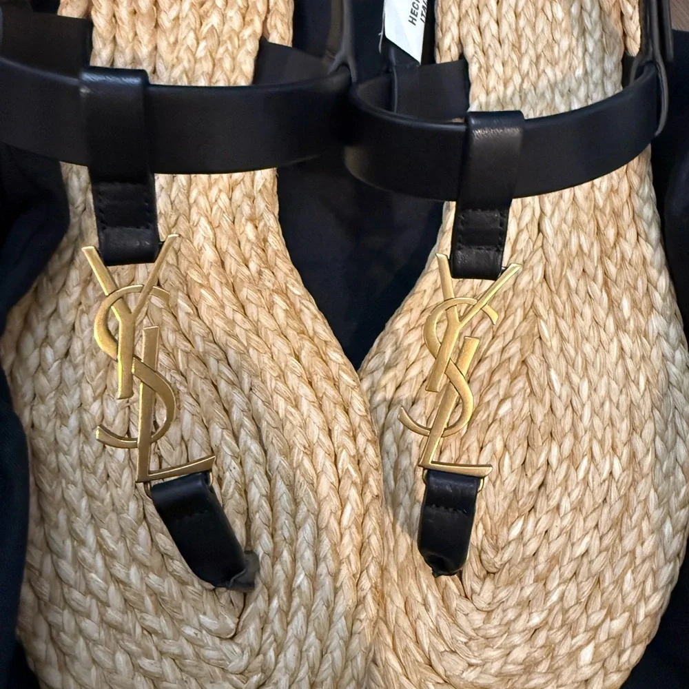 Saint Laurent Black Cassandra flat Sandals - Picture 3 of 6